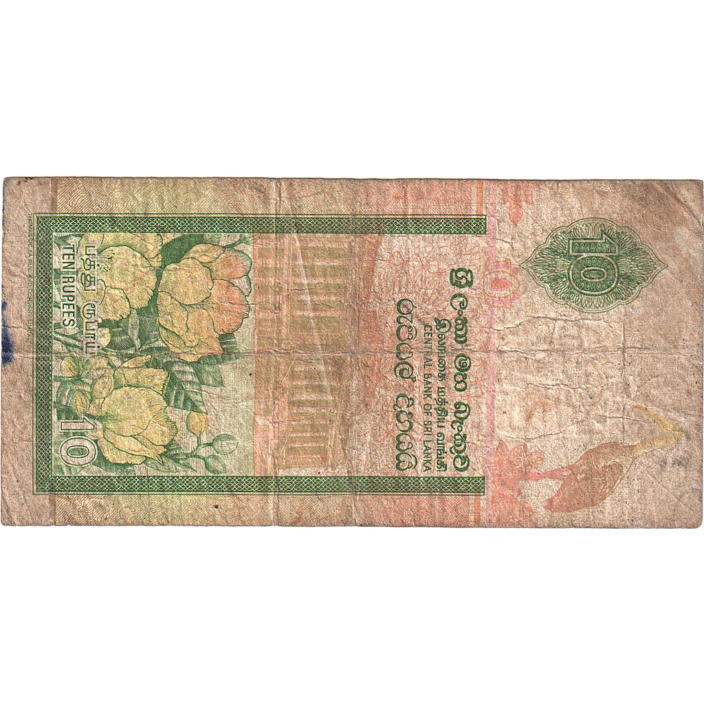 bankovka,
Srí Lanka,
10 rupií