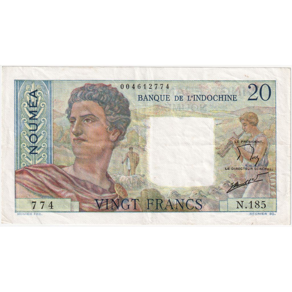 Nová Kaledónia,
20 frankov,
NOUMÉA