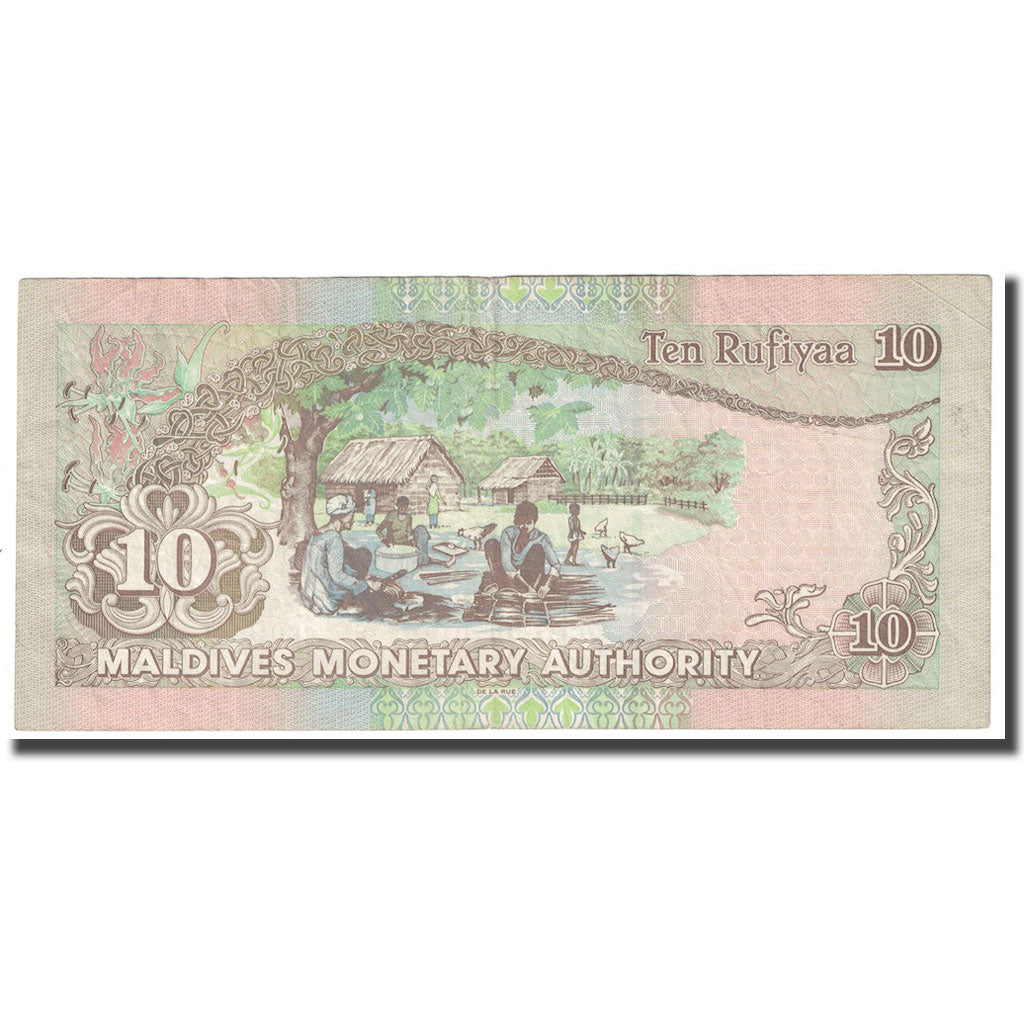 bankovka,
Maledivy,
10 Rufiyaa
