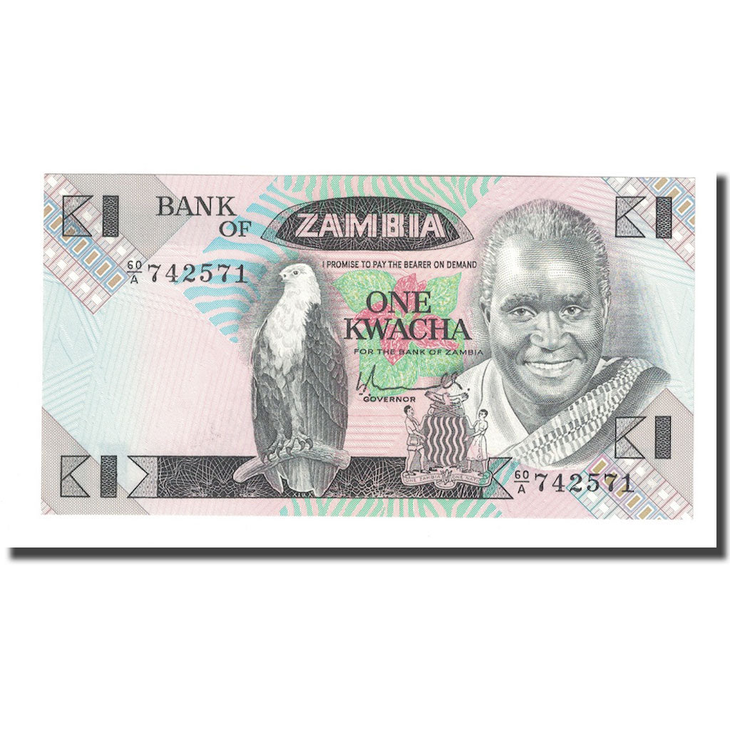 bankovka,
Zambia,
1 Kwacha