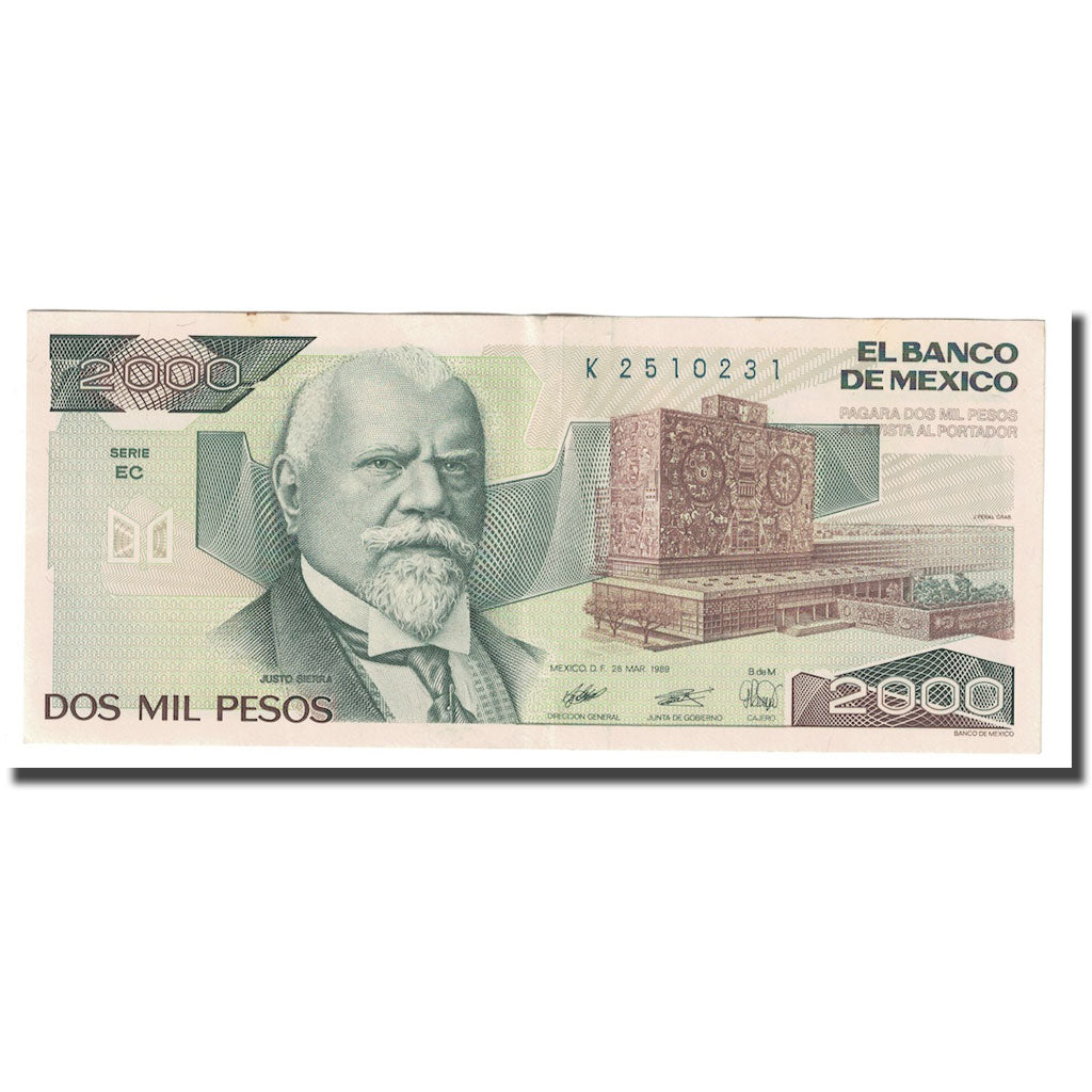 bankovka,
Mexiko,
2 000 pesos