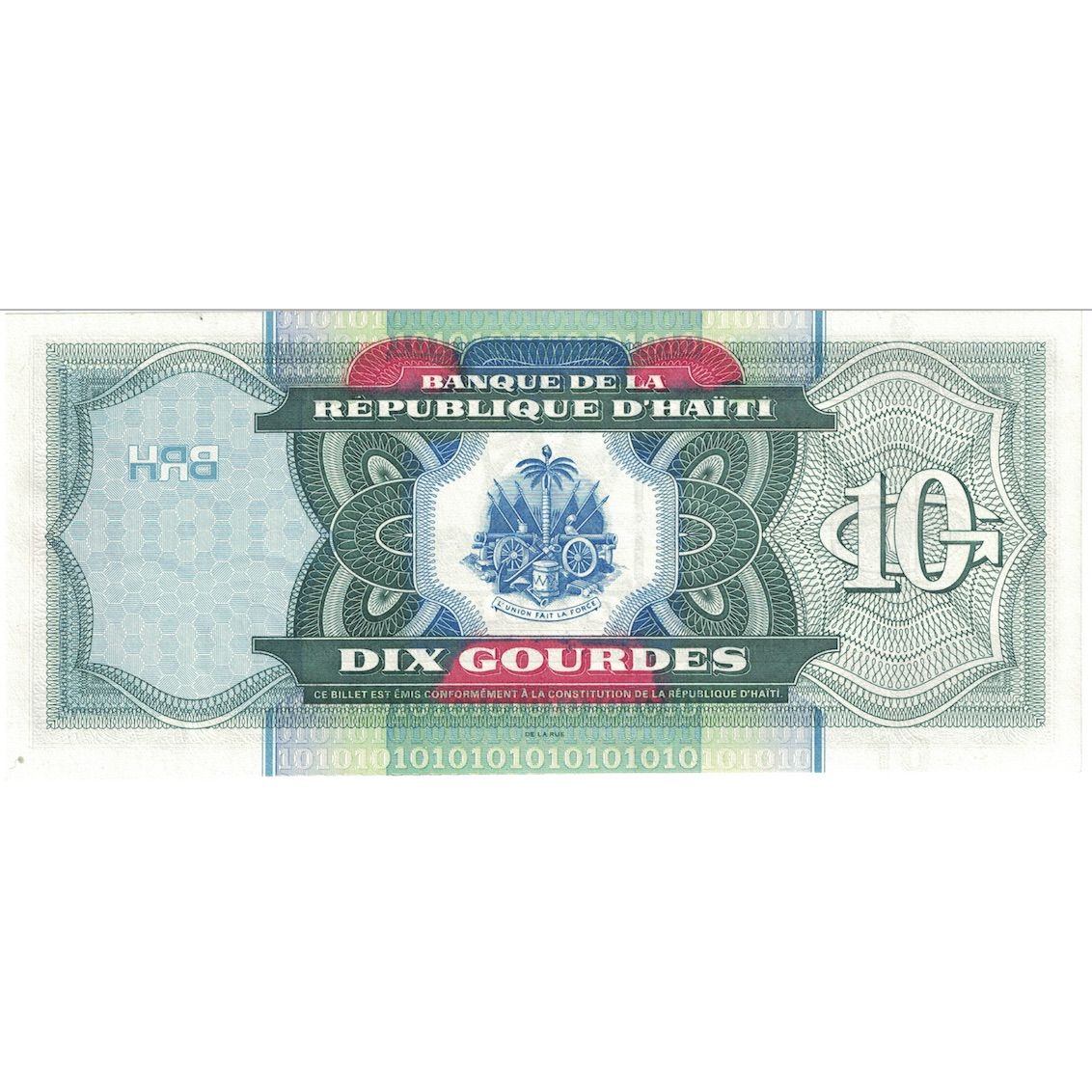 bankovka,
Haiti,
10 gurdín