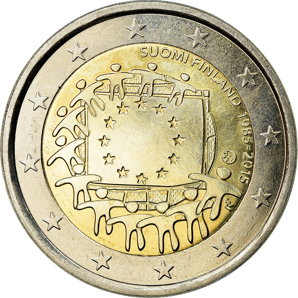 Fínsko,
2 eurá,
Vlajka