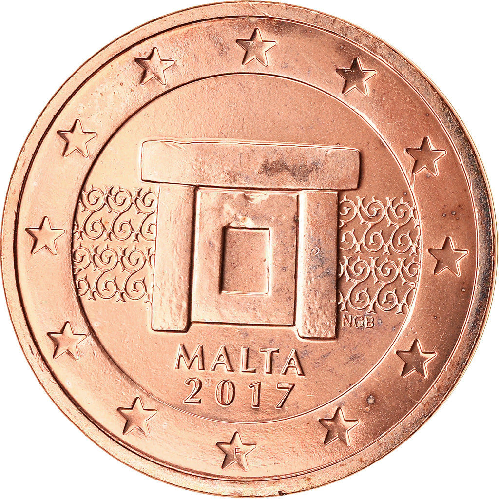 malta,
2 euro centy,
2017