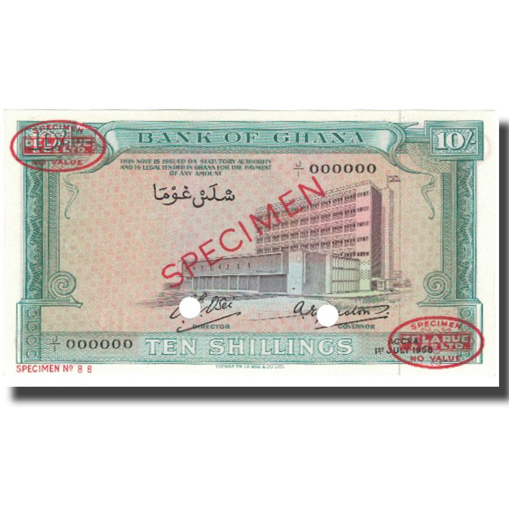 bankovka,
Ghana,
10 šilingov
