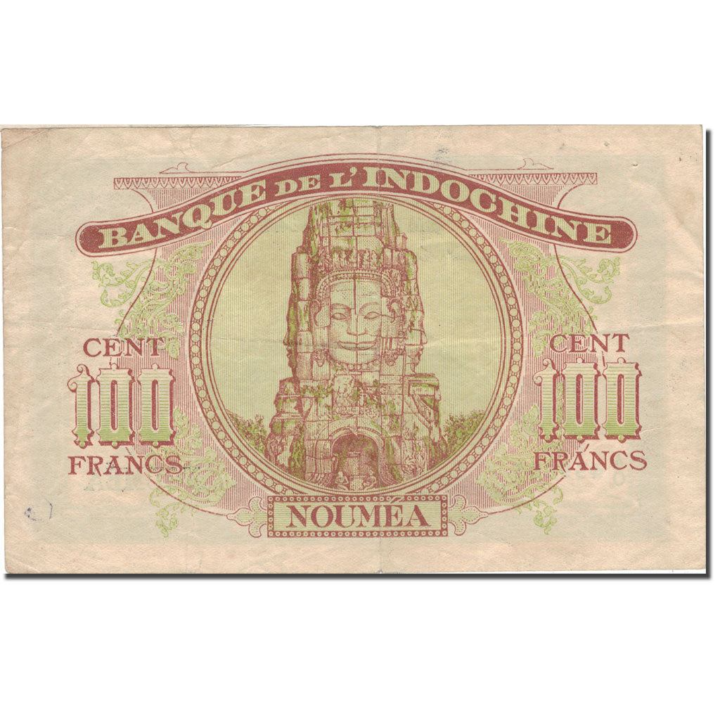 bankovka,
Nová Kaledónia,
100 frankov