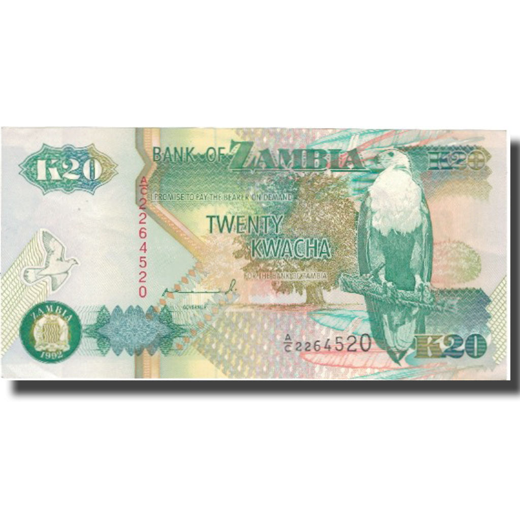 bankovka,
Zambia,
20 Kwacha
