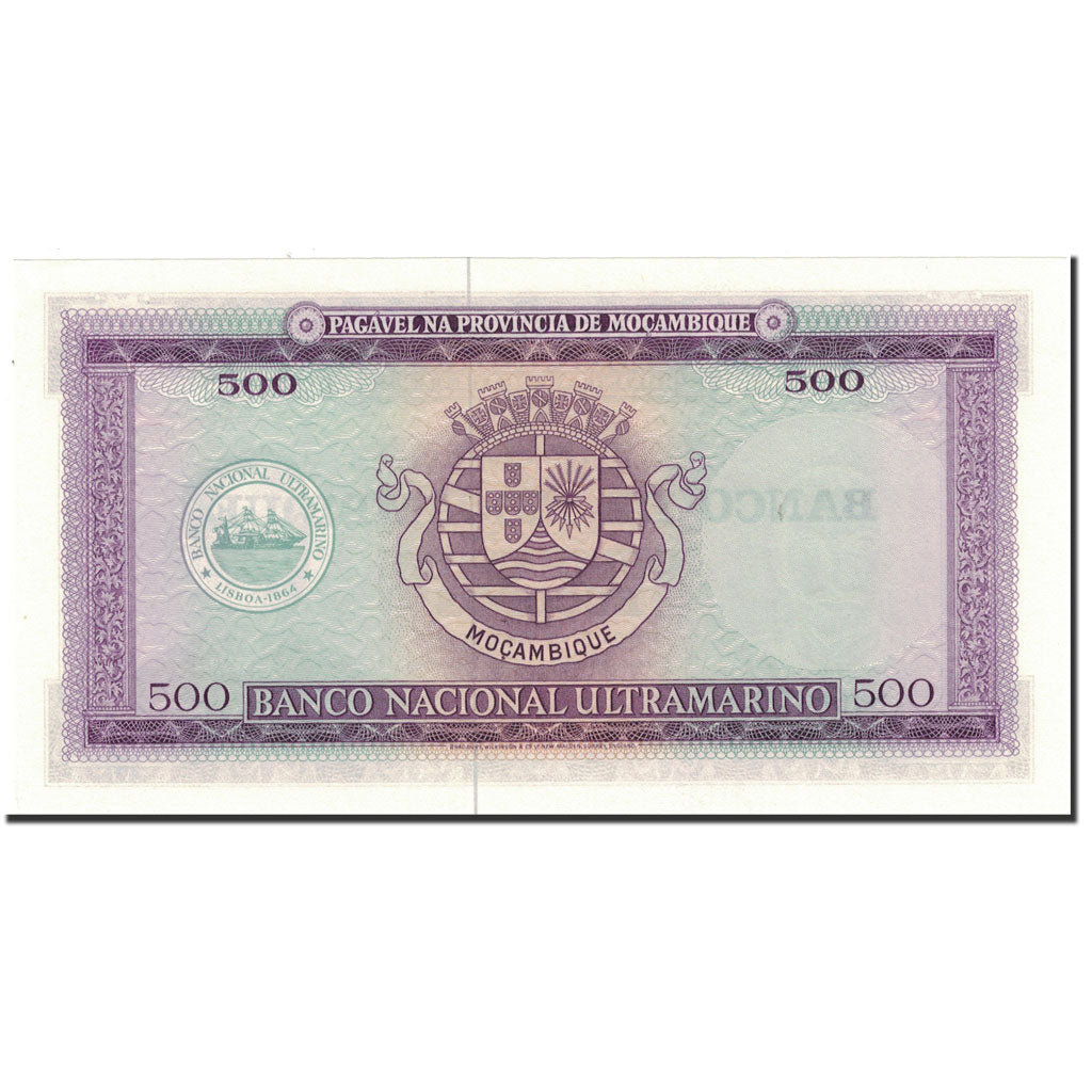 bankovka,
Mozambik,
500 Escudos