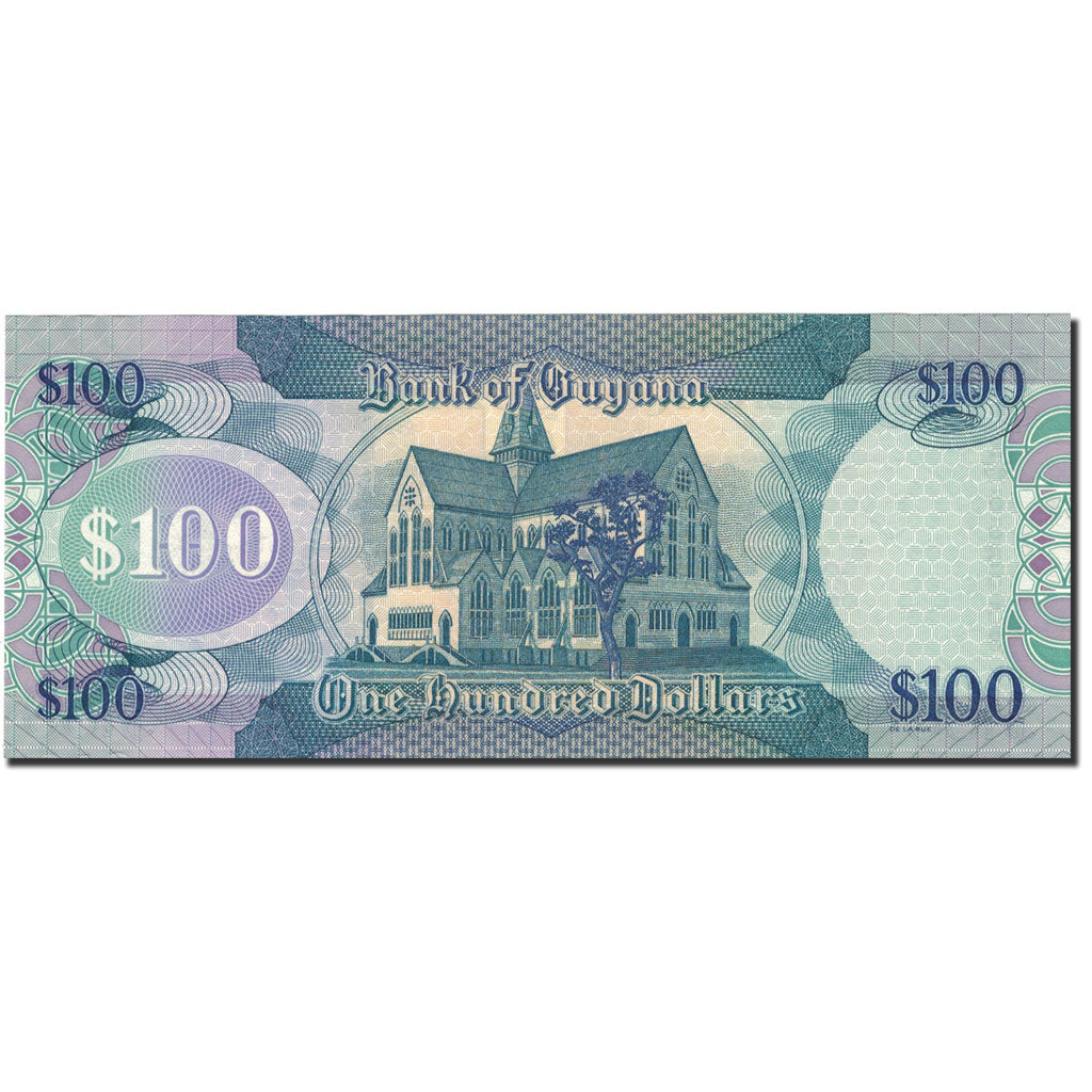 bankovka,
Guyana,
100 dolárov