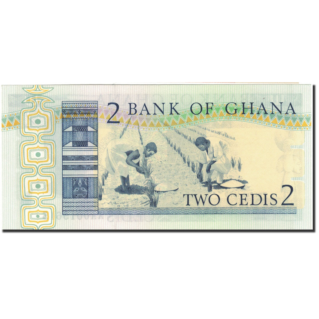 bankovka,
Ghana,
2 Cedis
