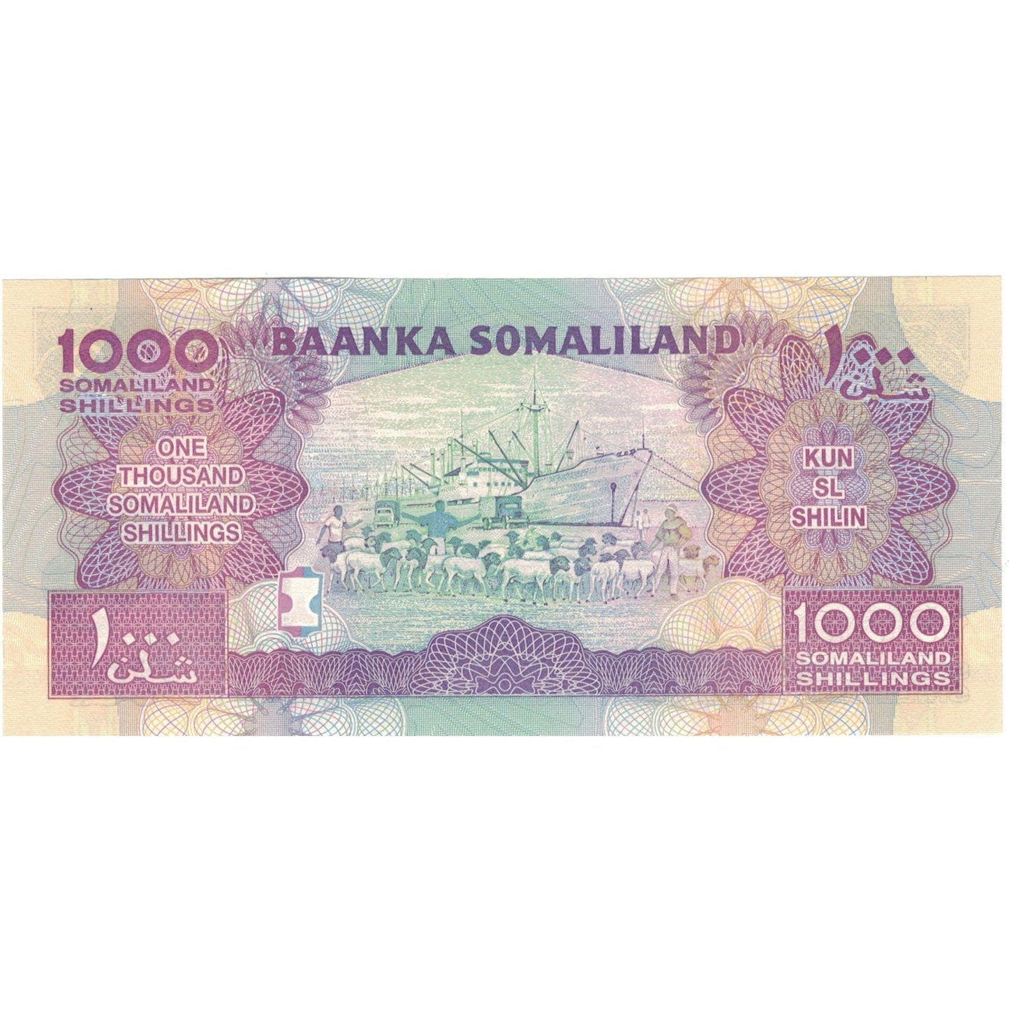 bankovka,
Somaliland,
1000 šilingov