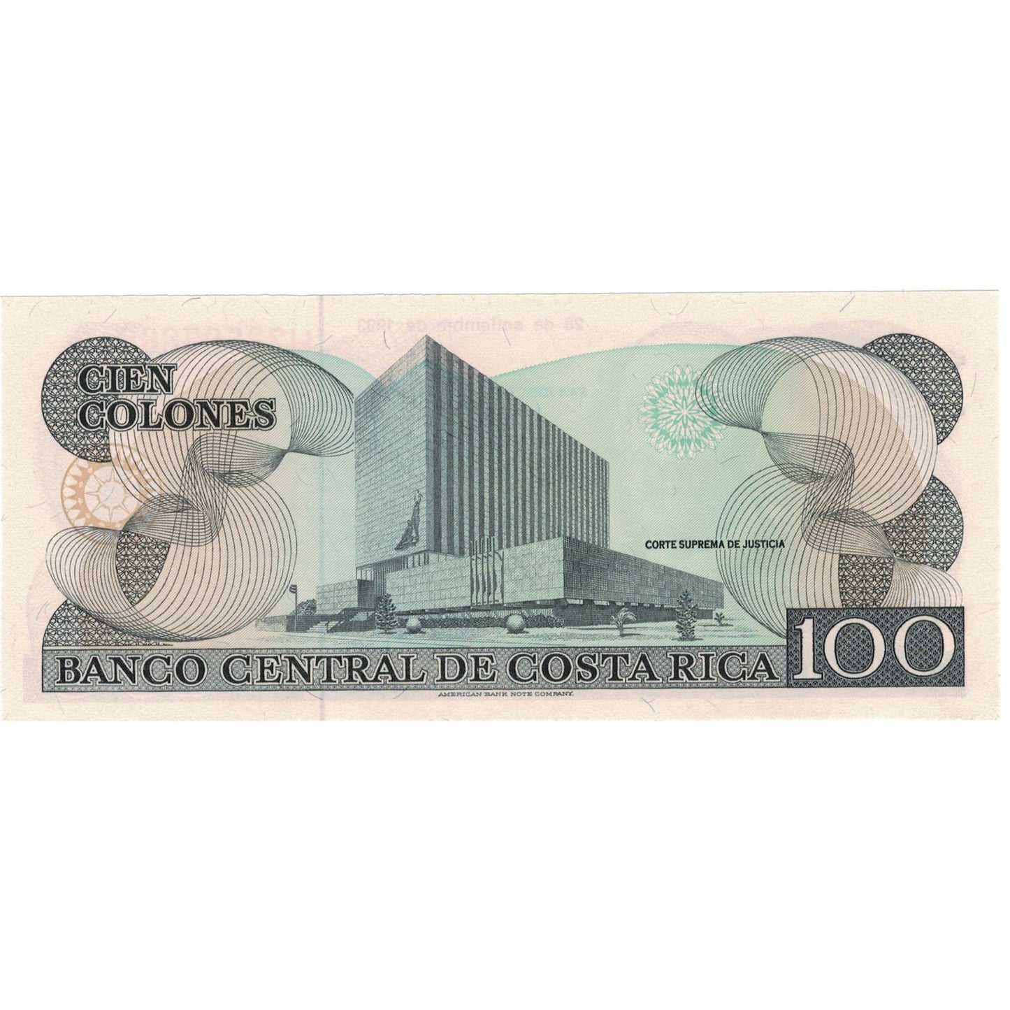 bankovka,
Kostarika,
100 Colones