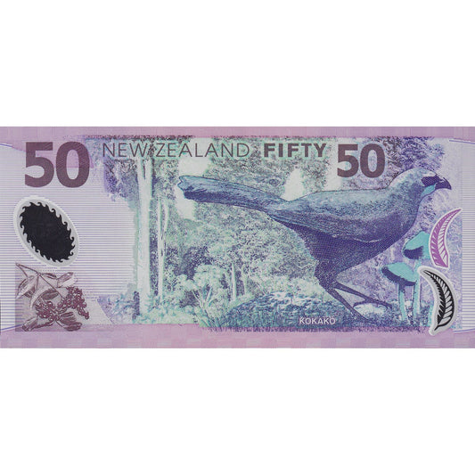 bankovka, 
  
  Nový Zéland, 
  
  50 dolárov