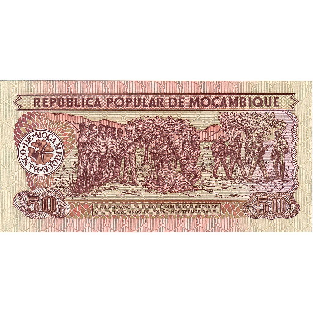 bankovka, 
  
  Mozambik, 
  
  50 Meticais