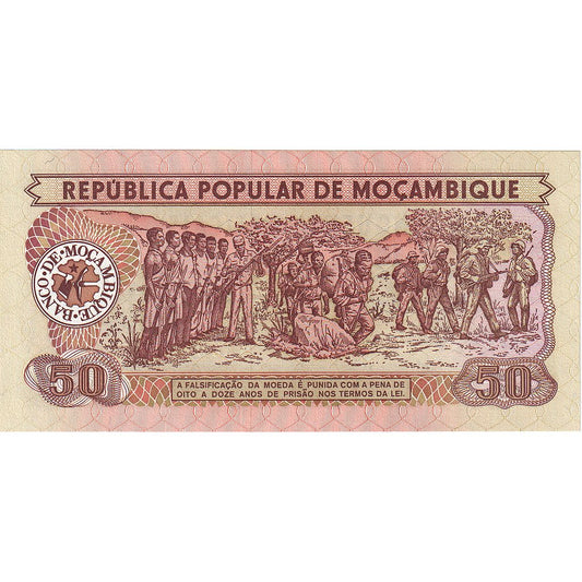 bankovka, 
  
  Mozambik, 
  
  50 Meticais