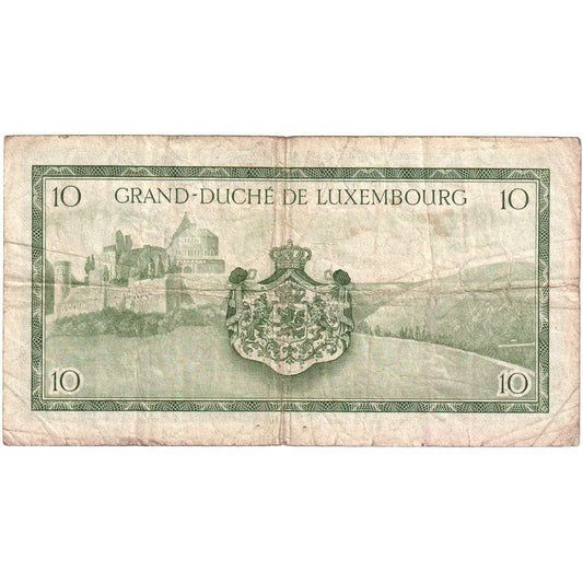 Luxembursko, 
  
  10 frankov, 
  
  Nedatované (1954)