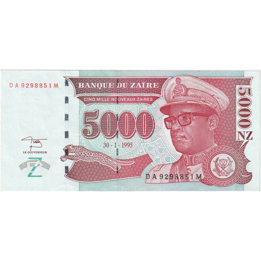 Zair, 
  
  5000 Nouveaux Zaires, 
  
  1995