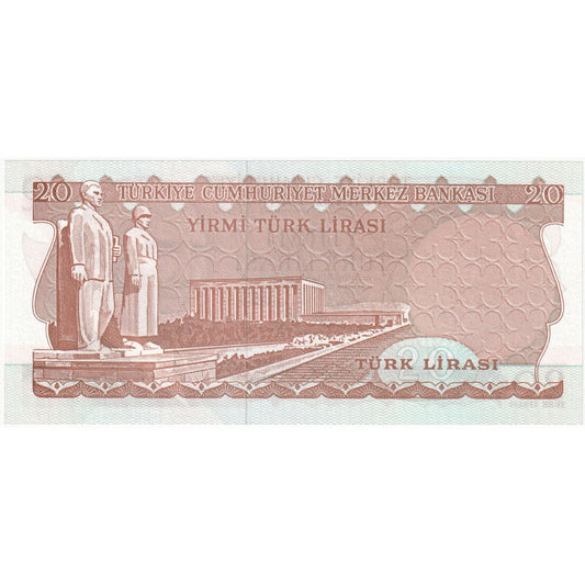 Turecko, 
  
  20 lír, 
  
  UNC(65-70)