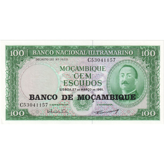 Mozambik, 
  
  100 Escudos, 
  
  1961-03-27