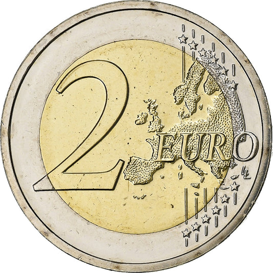 Holandsko, 
  
  2 eurá, 
  
  Drapeau européen