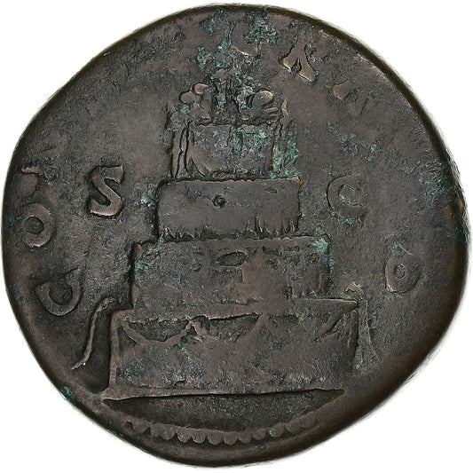 Divus Antoninus Pius, 
  
  Sestertius, 
  
  161
