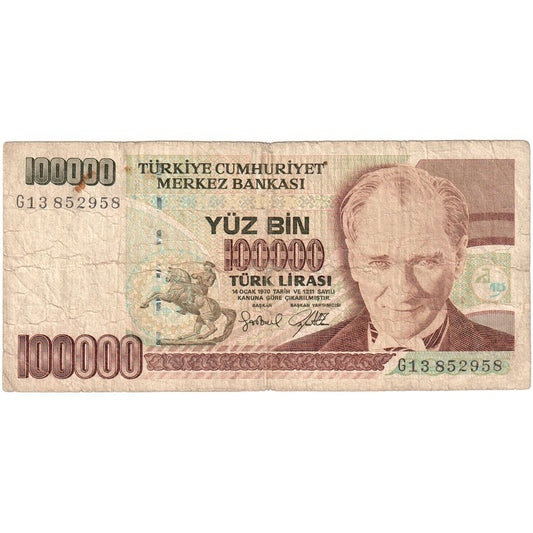 Turecko, 
  
  100, 
  
  000 lír