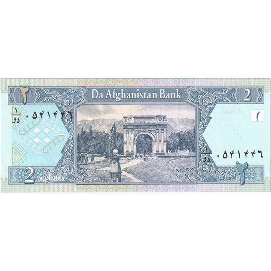 Afganistan, 
  
  2 Afganci, 
  
  UNC(65-70)