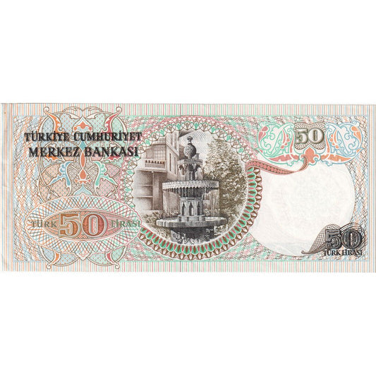 Turecko, 
  
  50 lír, 
  
  Starý dátum 1970-10-14