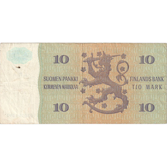 Fínsko, 
  
  10 Markkaa, 
  
  EF(40-45)
