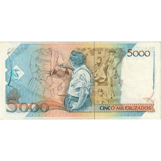Brazília, 
  
  5 Cruzados Novos na 5000 Cruzados, 
  
  EF(40-45)