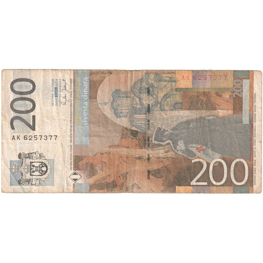 Srbsko, 
  
  200 dinárov, 
  
  VF(30-35)