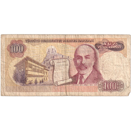 Turecko, 
  
  100 lír, 
  
  VF(20-25)