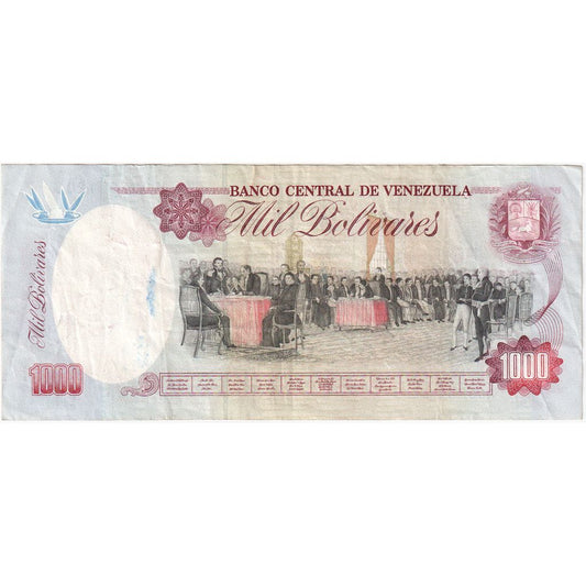 Venezuela, 
  
  1000 Bolivarov, 
  
  1991-08-08