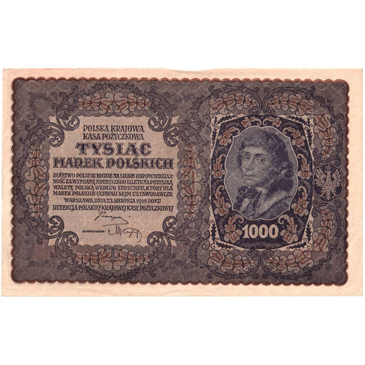 Poľsko, 
  
  1000 Marek, 
  
  1919-08-23