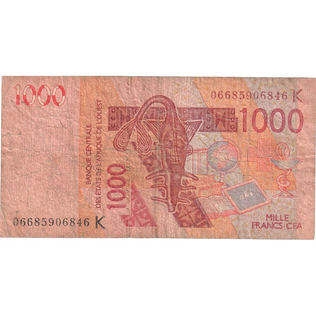 štáty západnej Afriky, 
  
  1000 frankov, 
  
  VF(20-25)