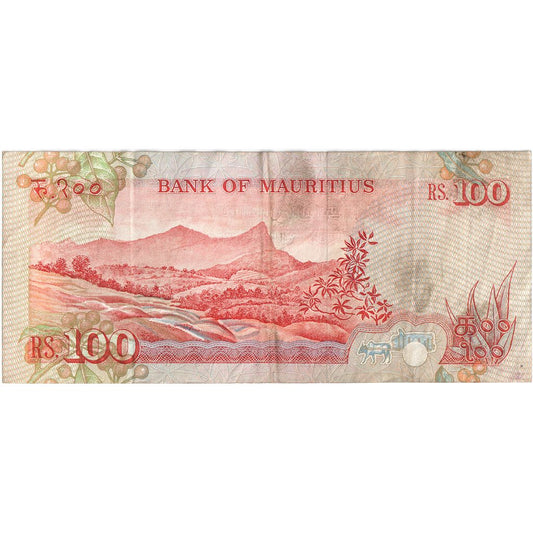 Maurícius, 
  
  100 rupií, 
  
  EF(40-45)