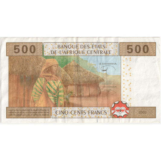štáty strednej Afriky, 
  
  500 frankov, 
  
  2002