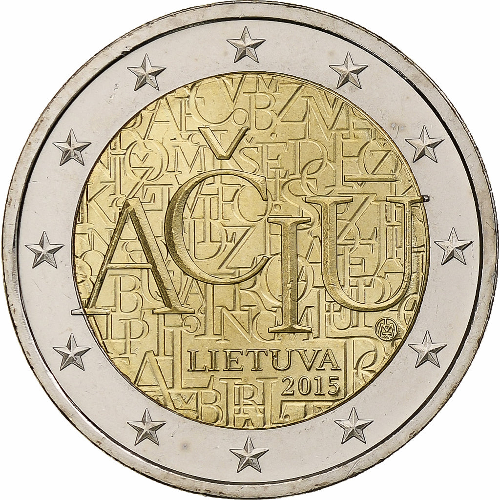 Litva, 
  
  2 eurá, 
  
  litovský jazyk