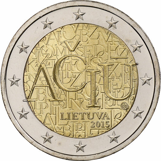 Litva, 
  
  2 eurá, 
  
  litovský jazyk