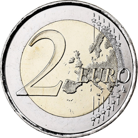 Španielsko, 
  
  2 eurá, 
  
  Zafarbené