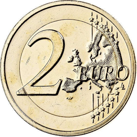Lotyšsko, 
  
  2 eurá, 
  
  Fantasy razenie mincí .Dorée