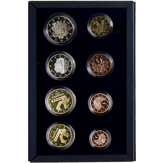 Andorra, 
  
  1 cent až 2 eurá, 
  
  Dôkaz