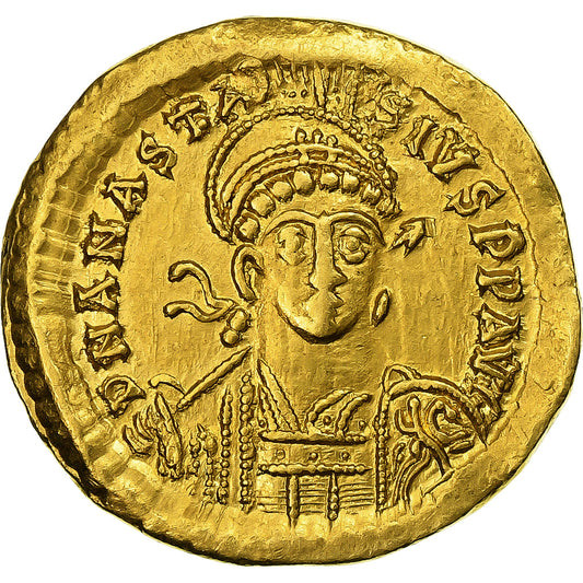 Anastasius I. 
  
  Solidus, 
  
  491-518