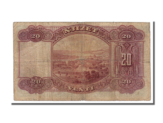 bankovka, 
  
  Albánsko, 
  
  20 Franka Ari