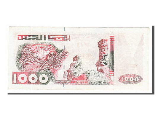 bankovka, 
  
  Alžírsko, 
  
  1000 dinárov