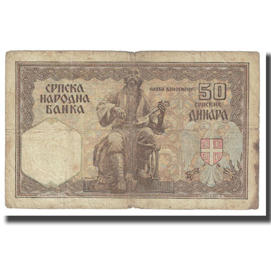 bankovka, 
  
  Srbsko, 
  
  50 dinárov