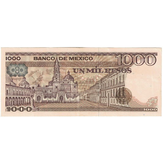 bankovka, 
  
  Mexiko, 
  
  1000 pesos