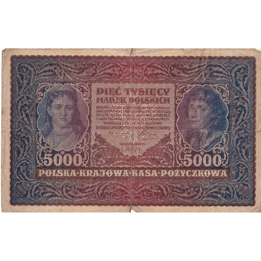 Poľsko, 
  
  5000 Marek, 
  
  1920