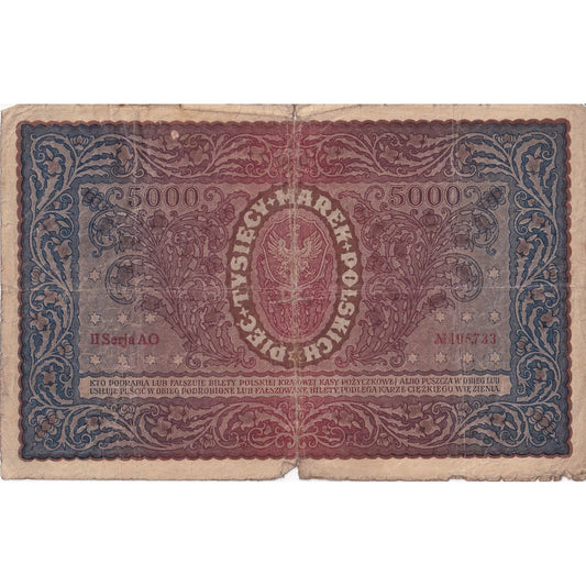 Poľsko, 
  
  5000 Marek, 
  
  1920