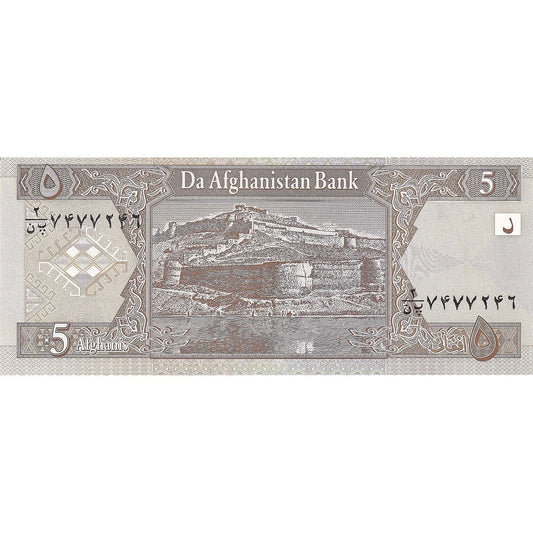 bankovka, 
  
  Afganistan, 
  
  5 Afgancov